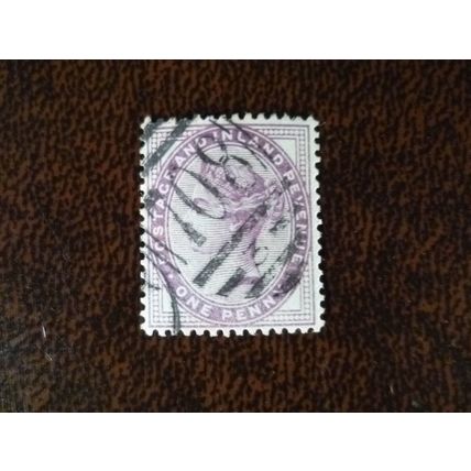 1881 GB Queen Victoria SG172 1d lilac used stamp Shrewsbury 708-3 duplex numeral