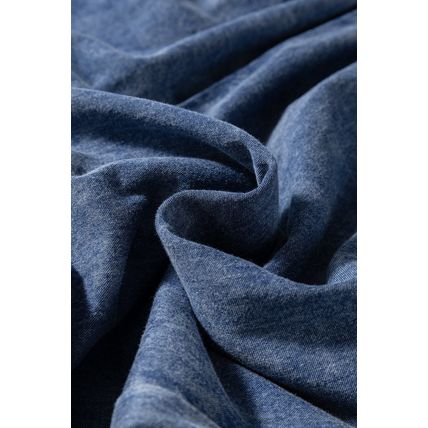Dusk Blue Plus Size Drawstring High Waist Straight Leg Jeans