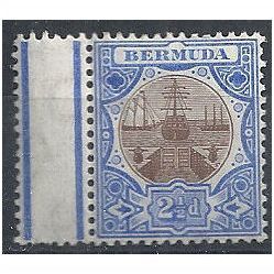 Bermuda 1906 SG40 2 1/2d Brown & Ultramarine Mounted Mint . .