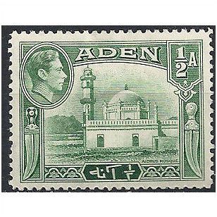 Aden 1939 SG16 1/2a Yellowish-Green Mounted Mint . ..