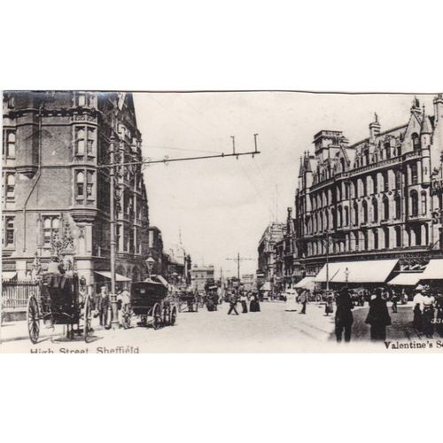 High Street Sheffield repro photo Yorkshire Postcard (YKS71924)