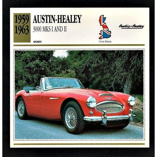 1959 -1963 AUSTIN HEALEY 3000 MK1 &11 Classic Car Photo and Information MaxiCard