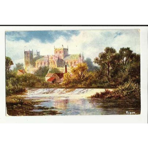 Yorkshire RIPON Art Postcard by Hildesheimer (5410)
