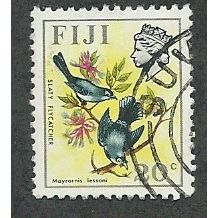 FIJ 1971 20c BIRDS AND FLOWERS' FINE USED (EBID48-167)