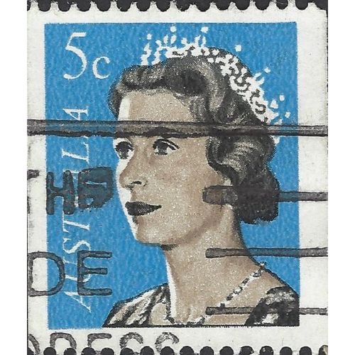 AUSTRALIA, Queen Elizabeth II, light blue 1967, 5c, #4