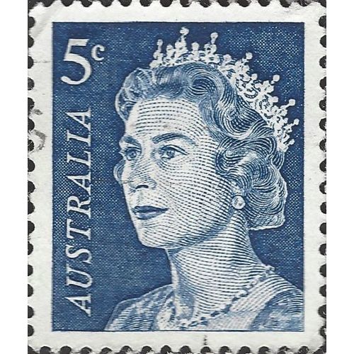 AUSTRALIA, Queen Elizabeth II, blue 1967, 5c, #2