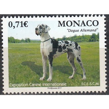Monaco 2017 Chien Dogue Allemand Neuf **