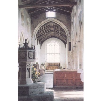 All Saints Wighton Norfolk Church Interior Postcard