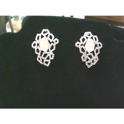 Clear Drop Rhinestone Crystal Pageant Bridal Earrings