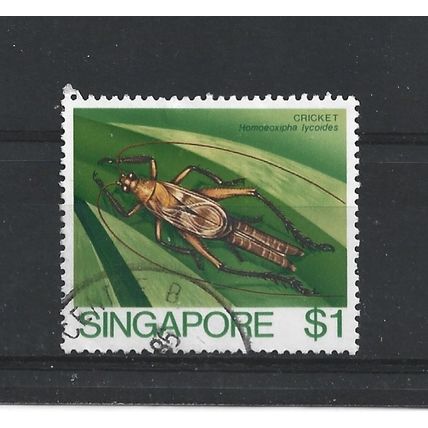 Singapore.SG499 $1 Cricket.Fine Used.Jul25