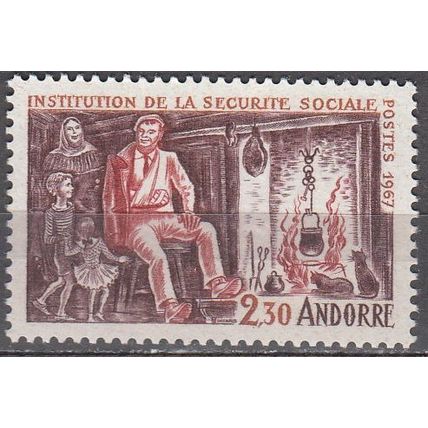 Andorre Français 1967 Michel 203 Neuf ** Cote (2008) 11.50 € Sécurité sociale