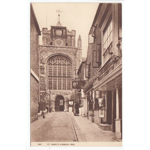 St Mary's Church Rye East Sussex Shoesmith & Etheridge Postcard 1052