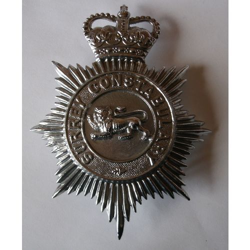 Surrey Constabulary Helmet Plate QE11 British Police