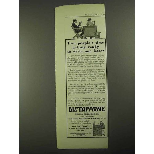 1915 Dictaphone Dicatation Machine Ad - People's Time