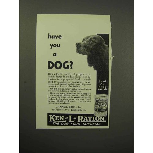 1930 Ken-L-Ration Dog Food Ad - Have You a Dog?