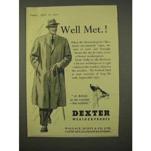 1954 Dexter Weatherproofs Fashion Ad - Well Met!