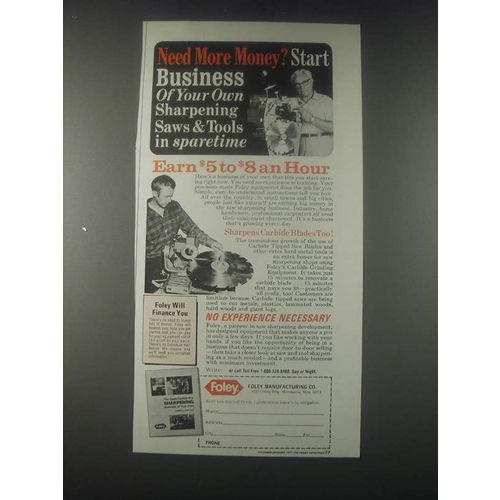 1977 Foley Manufacturing Ad - Need More Money?