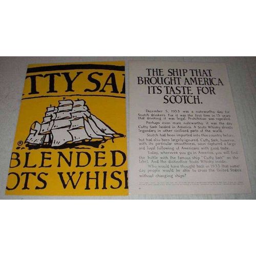 1977 Cutty Sark Scotch Ad - Ship Brought America