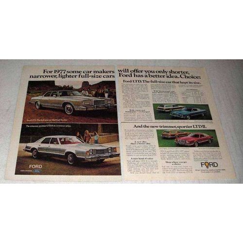 1977 Ford Ad LTD Car Ad - Landau, Squire, Brougham