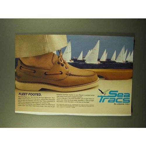 1986 London Fog Sea Tracs Shoes Ad - Fleet Footed