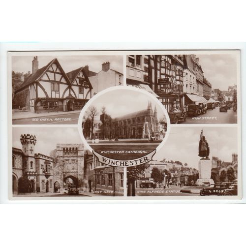 Multiview of Winchester Postcard RP Hampshire 3462