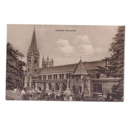 LLANDAFF CATHEDRAL, Wales. unused vintage postcard =
