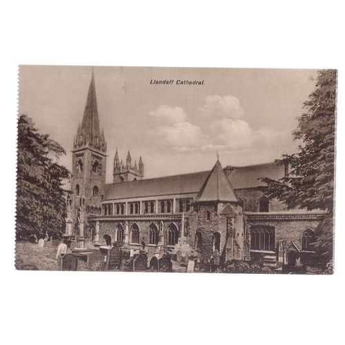 LLANDAFF CATHEDRAL, Wales. unused vintage postcard #