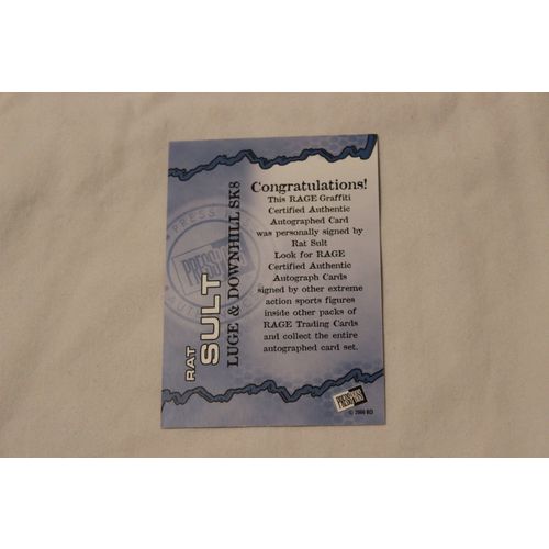 Rat Sult 2000 Press Pass Rage GRAFFITI AUTOGRAPH Extreme Sports