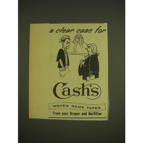 1963 Cash's Woven Name Tapes Advertisement - A clear case for Cash's