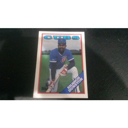 1988 Topps Card # 695 Shawon Dunston Excellent-Mint (6) Chicago Cubs