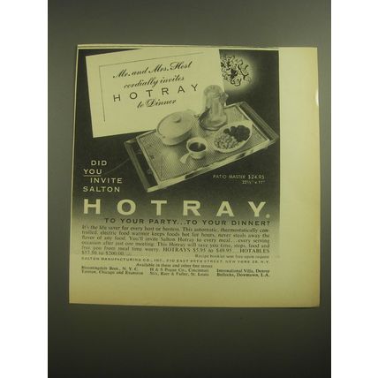 1958 Salton Hotray Patio Master Advertisement