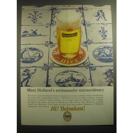 1965 Heineken Beer Ad - Meet Holland's ambassador extraordinary