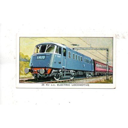 KELLOG'S STORY OF LOCOMOTIVE 2nd.SERIES 1965 No.15#25 KV ELECTRIC LOCOMOTIVE B.R