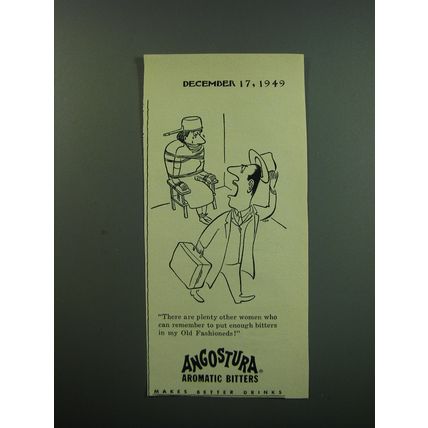 1949 Angostura Aromatic Bitters Ad - cartoon by Virgil Partch - Other Women
