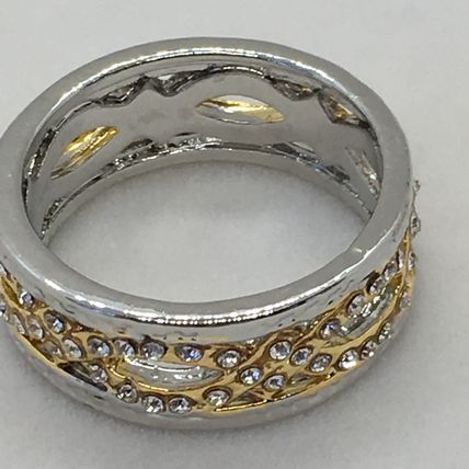 Ring Fashion Band Two Tone Infinity #319 USA Seller