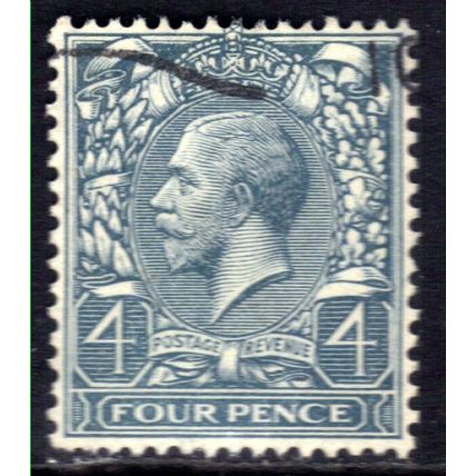 GB 1912 - 24 KGV 4d Grey Green Wmk 100 SG 379 ( C1448 )