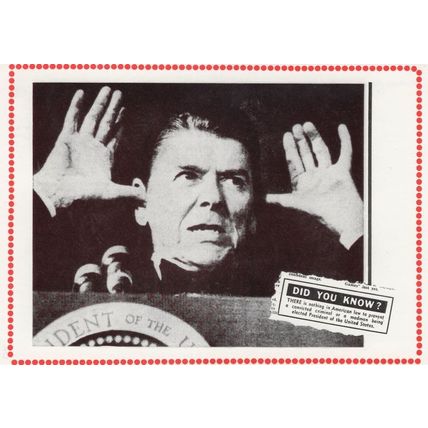 Ronald Reagan Madman American President Postcard
