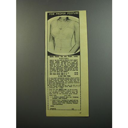 1975 Honor House Coax-U Bra Ad - For proper posture