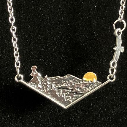 Necklace Mountain Sunset Pendant #481