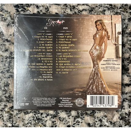 EL AMOR [Deluxe-Digipak] by GLORIA TREVI (CD/DVD, 2015 -USA-Universal) BRAND NEW