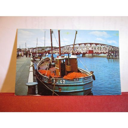 THE HARBOUR AND SWING BRIDGE, RAMSEY, ISLE OF MAN unused postcard by NPO =