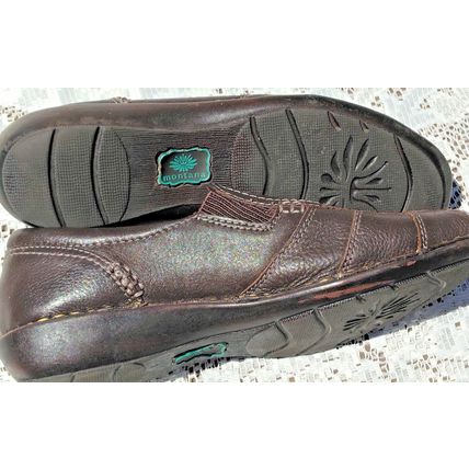 Montana Artisan Crafted Womens Flat Shoes Brown 6.5 Leather Round Toe Slip On