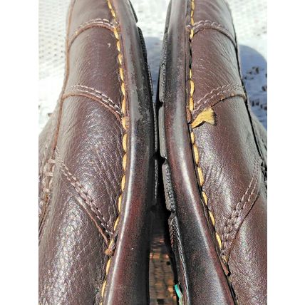 Montana Artisan Crafted Womens Flat Shoes Brown 6.5 Leather Round Toe Slip On