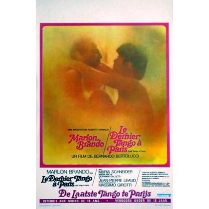 LAST TANGO IN PARIS 1972 Marlon Brando BERNARDO BERTOLUCCI BELGIAN POSTER