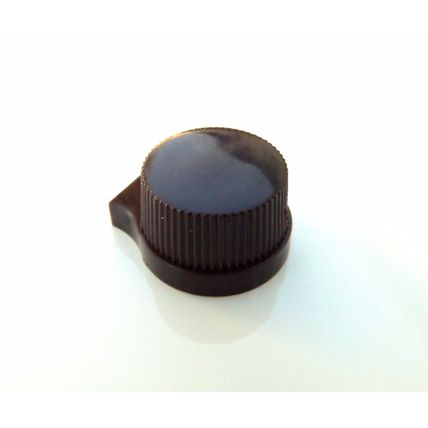 Small brown pointer knob for valve radio, amplifier, guitar pedal 1/4" pots