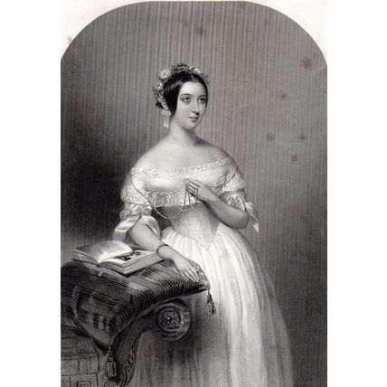 MISS POWER 1842 William Henry Egleton - William Drummond ANTIQUE ETCHING