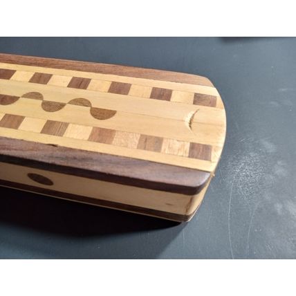 Serpentine Wooden Incense Box Burner, 12 Inches