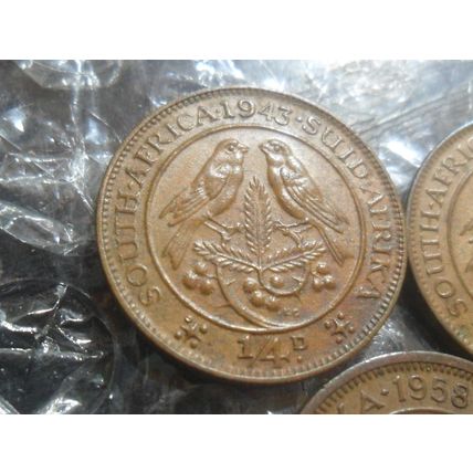 3 x George VI & Elizabeth II farthings - South Africa.