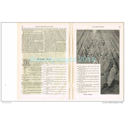 ANGELS SEARCH, ILLUSTRATED POETRY, BOOK ILLUSTRATION/PRINT, 1877