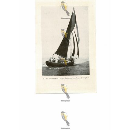 Winnibelle, Gaff Rigged Scandinavian Type Yacht, Book Illustration, c1937